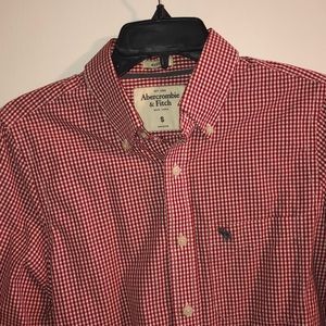 Abercrombie Red Checkered Button Shirt